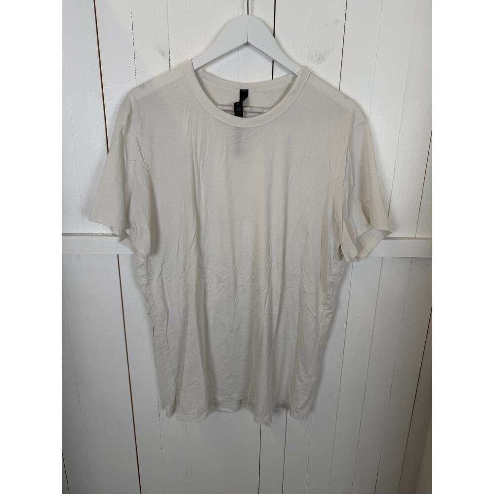Lululemon Men's White Cotton T-Shirt Size L Excellent Condition